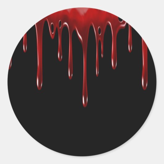 Falln Blood Tropfens Black Runder Aufkleber (Vorderseite)