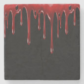 Falln Blood Tropfens Black Steinuntersetzer (Vorderseite)