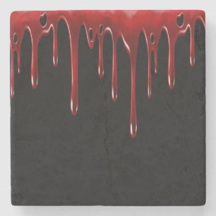 Falln Blood Tropfens Black Steinuntersetzer