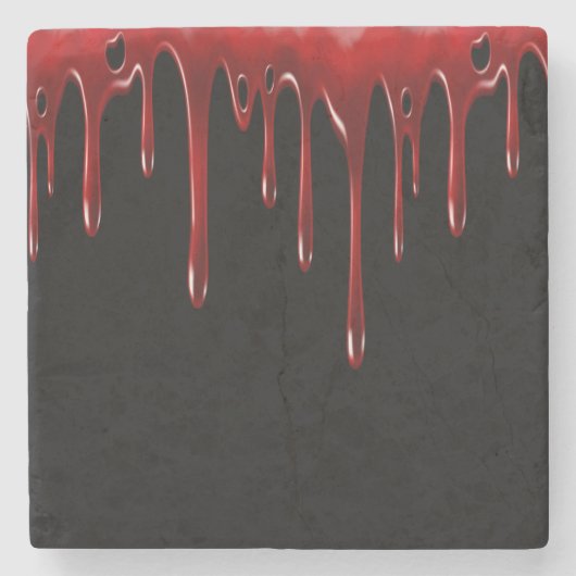 Falln Blood Tropfens Black Steinuntersetzer (Vorderseite)