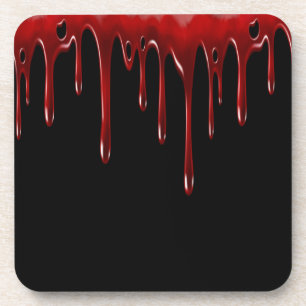 Falln Blood Tropfens Black Untersetzer