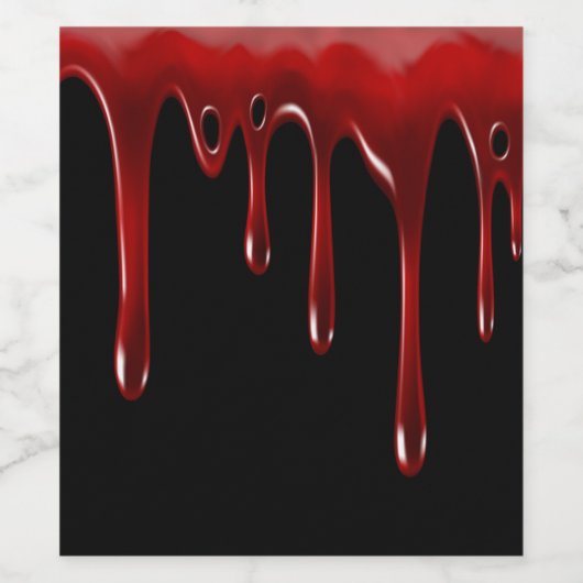 Falln Blood Tropfens Black Weinetikett (Einzelnes Label)