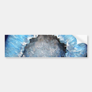 Falln Blue Crystal Geode Autoaufkleber