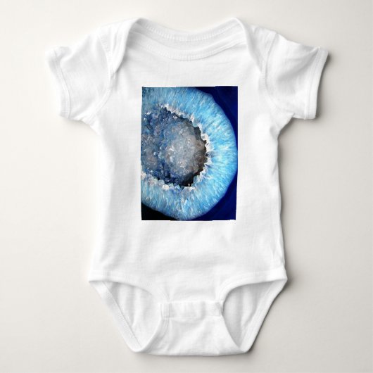 Falln Blue Crystal Geode Baby Strampler (Vorderseite)