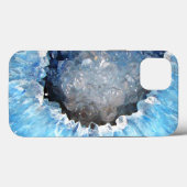 Falln Blue Crystal Geode Case-Mate iPhone Hülle (Rückseite (Horizontal))