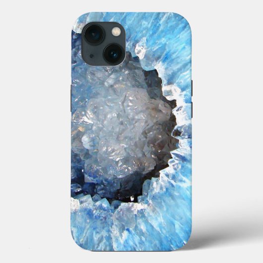 Falln Blue Crystal Geode Case-Mate iPhone Hülle (Rückseite)