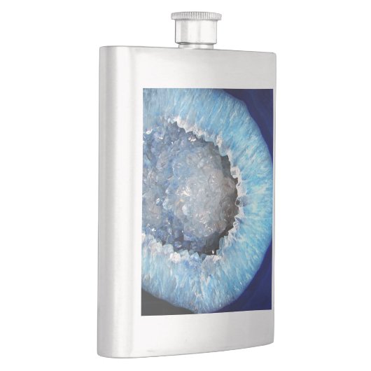Falln Blue Crystal Geode Flachmann (Rechts)