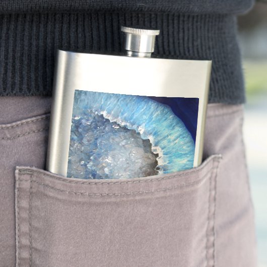 Falln Blue Crystal Geode Flachmann (Beispiel)