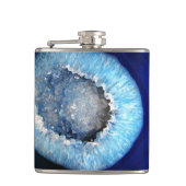 Falln Blue Crystal Geode Flachmann (Vorderseite)
