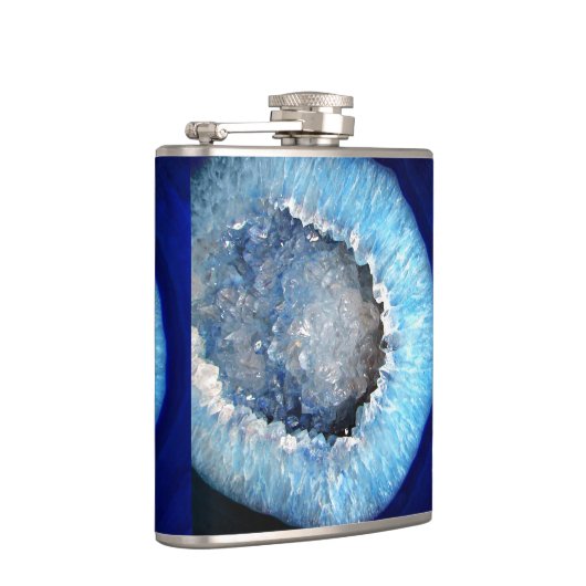 Falln Blue Crystal Geode Flachmann (Rechts)