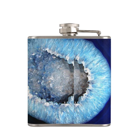 Falln Blue Crystal Geode Flachmann (Rückseite)