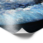 Falln Blue Crystal Geode Fotodruck (Ecke)