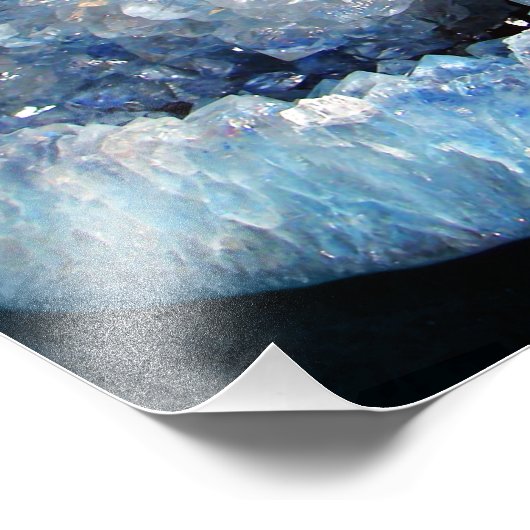 Falln Blue Crystal Geode Fotodruck (Ecke)