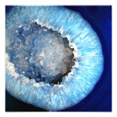 Falln Blue Crystal Geode Fotodruck (Vorne)