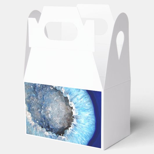 Falln Blue Crystal Geode Geschenkschachtel (Geöffnet)
