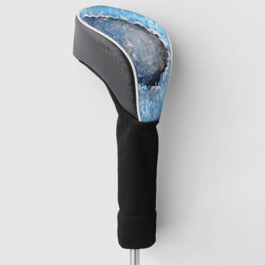 Falln Blue Crystal Geode Golf Headcover (angewinkelt)