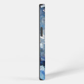 Falln Blue Crystal Geode iPhone Hülle (Rechte Seite)
