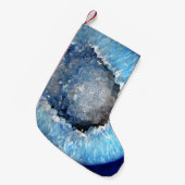 Falln Blue Crystal Geode Kleiner Weihnachtsstrumpf (Vorderansicht (hängend))