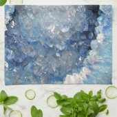 Falln Blue Crystal Geode Küchentuch (Gefaltet)