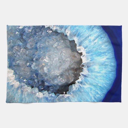 Falln Blue Crystal Geode Küchentuch (Horizontal)