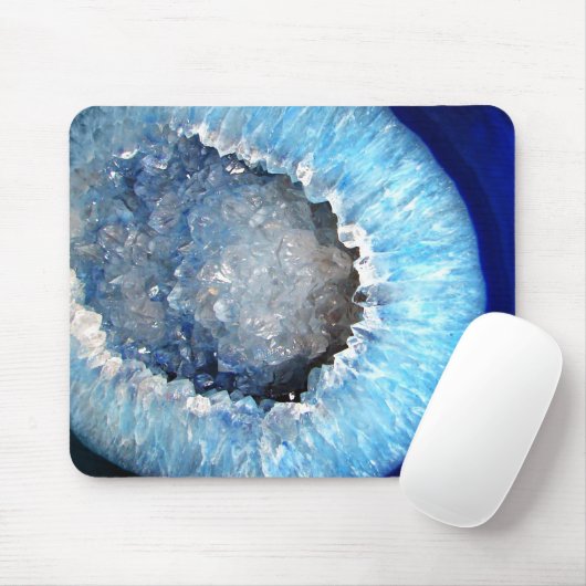 Falln Blue Crystal Geode Mousepad (Mit Mouse)