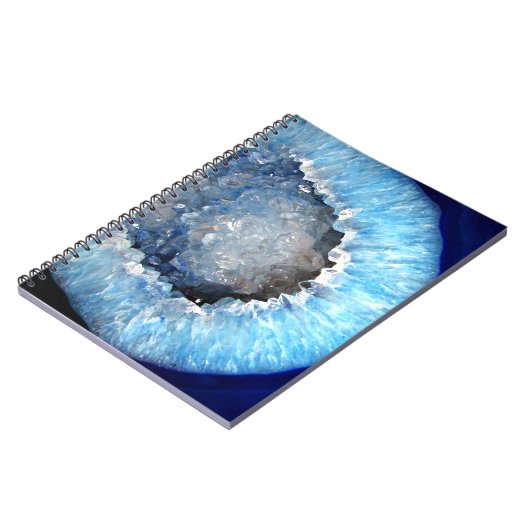 Falln Blue Crystal Geode Notizblock (Linke Seite)