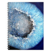 Falln Blue Crystal Geode Notizblock (Vorderseite)