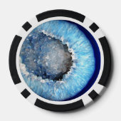 Falln Blue Crystal Geode Pokerchips (Rückseite)
