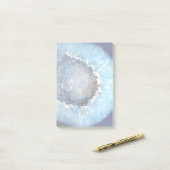Falln Blue Crystal Geode Post-it Klebezettel (Auf Schreibtisch)