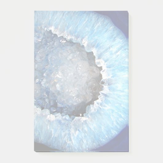 Falln Blue Crystal Geode Post-it Klebezettel (Vorderseite)