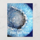 Falln Blue Crystal Geode Postkarte (Vorderseite)