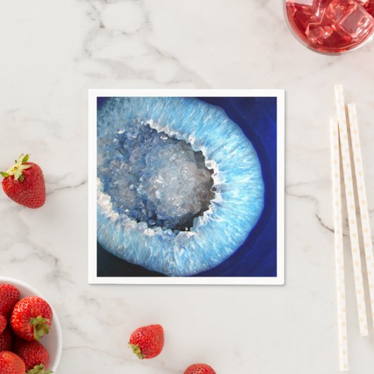Falln Blue Crystal Geode Serviette (Beispiel)