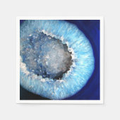 Falln Blue Crystal Geode Serviette (Vorderseite)