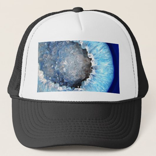 Falln Blue Crystal Geode Truckerkappe (Vorderseite)
