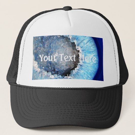 Falln Blue Crystal Geode Truckerkappe (Vorderseite)