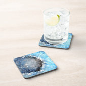 Falln Blue Crystal Geode Untersetzer (Rechte Seite)