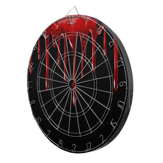 Falln Blut-Tropfen-Schwarzes Dartscheibe (Vorderseite rechts)