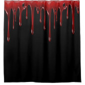 Falln Blut-Tropfen-Schwarzes Duschvorhang (Vorderseite)