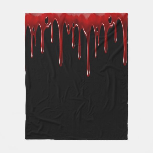 Falln Blut-Tropfen-Schwarzes Fleecedecke (Vorderseite)