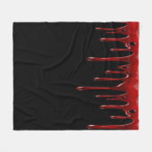 Falln Blut-Tropfen-Schwarzes Fleecedecke (Vorderseite (Horizontal))