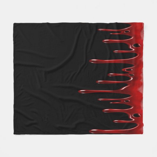 Falln Blut-Tropfen-Schwarzes Fleecedecke (Vorderseite (Horizontal))