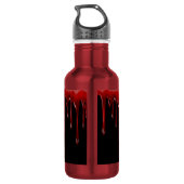 Falln Blut-Tropfen-Schwarzes Trinkflasche (Rückseite)