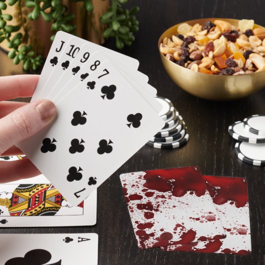 Falln Blutflecken Spielkarten (In Situ)
