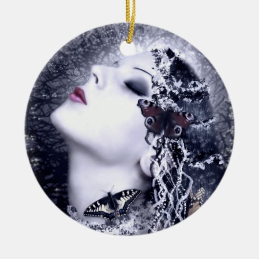 Falln Butterfly Keramik Ornament (Vorne)