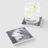 Falln Butterfly Steinuntersetzer (Seitenansicht)