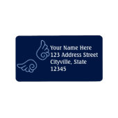 Falln Chibi Angel Wings Adressaufkleber (Vorne)