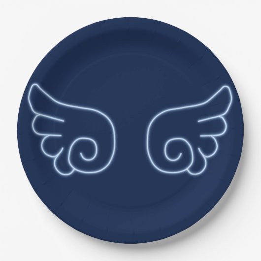Falln Chibi Angel Wings Pappteller (Vorderseite)