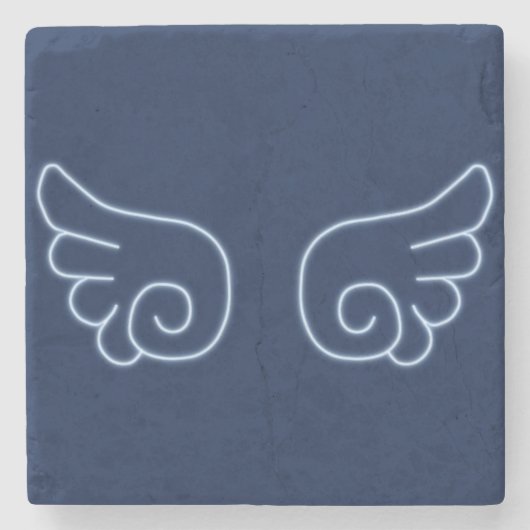 Falln Chibi Angel Wings Steinuntersetzer (Vorderseite)
