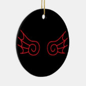 Falln Chibi Demon Wings Keramik Ornament (Rechts)