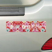 Falln Crimson Floral Chirimen Autoaufkleber (Auf Auto)